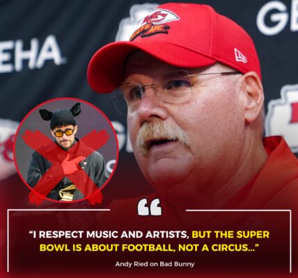 BREAKING: Coach Andy Ried shocked the league by calling for the cancellation of Bad Bunny's Super Bowl halftime show.