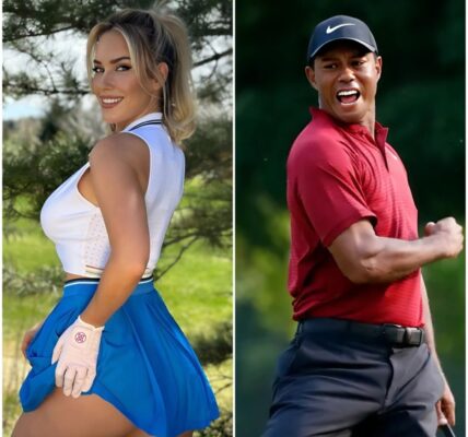 SHOW HOT PHOTOS : Paige Spiranac reveals Tiger Woods confession along with bikini photos of her tanned butt on the beach in a leopard print outfit that appears to expose her entire body with just a small piece of fabric covering her tiny @ss crack...