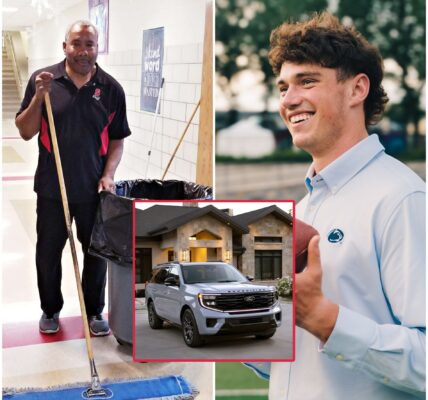 BREAKING NEWS: Drew Allar returns to his old school to fulfill an old promise and surprises his high school janitor with an SUV, what happens next will make you cry and be touched by the Penn State player's kindness