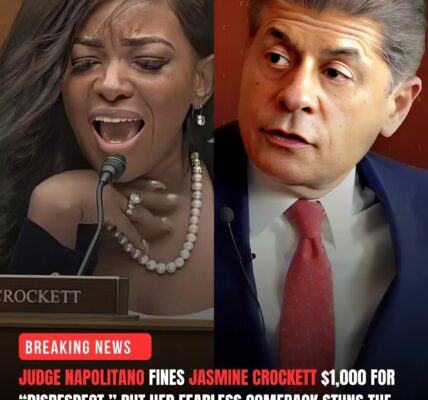 Judge Napolitano fines Jasmine Crockett $1,000 for “disrespect” during a tense courtroom exchange — but just seconds later, she makes him lower his eyes in silence!...