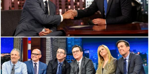 "THE LATE-NIGHT REBELLION BEGINS!" Nobody saw it coming — Jimmy Kimmel and Stephen Colbert, the once sworn rivals of late-night TV, have joined forces in a shocking alliance that could destroy network television as we know it...