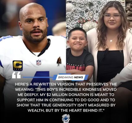 From $23 to $2 Million: Dak Prescott Rewards 8-Year-Old Boy’s Selfless Act of Kindness