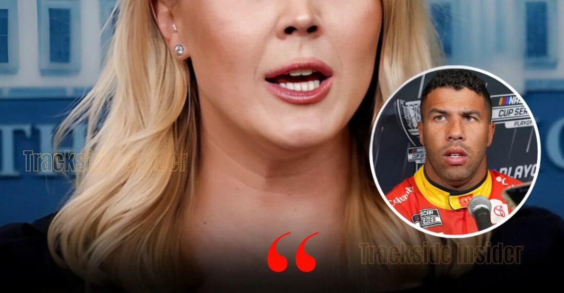 LATEST NEWS: Karoline Leavitt sparked outrage when she publicly mocked Bubba Wallace, claiming: “NASCAR has been ruined by arrogant black American drivers like him…”. She didn’t stop there, but she also boldly threatened to ban Wallace from upcoming races.