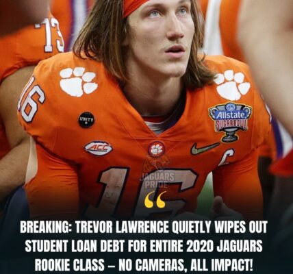 Trevor Lawrence Shocks Jacksonville: Quietly wipes out the student loan debt for the entire 2020 Jaguars rookie class. No cameras, no headlines — just dozens of young players starting their NFL journey completely debt-free. Fans are going wild over this unheard-of generosity!