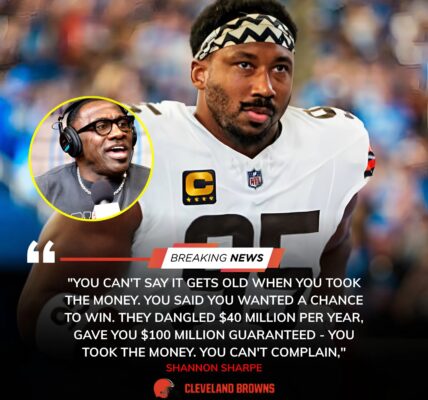 Shannon Sharpe Calls Out Myles Garrett: “You Took the Money — Now Own It”