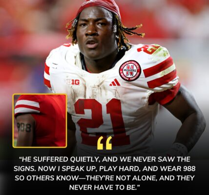 BREAKING: Nebraska Running Back Emmett Johnson’s Emotional Tribute and $988,000 Pledge Highlights Mental Health Awareness After Win Over Minnesota