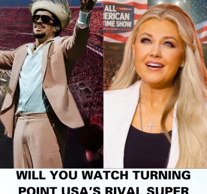 AMERICA DIVIDED BY SONG: Erika Kirk and Turning Point USA Announce “The All-American Halftime Show” — A Patriotic Rival to Super Bowl LX’s Bad Bunny Spectacle, Celebrating Faith, Family & Freedom…
