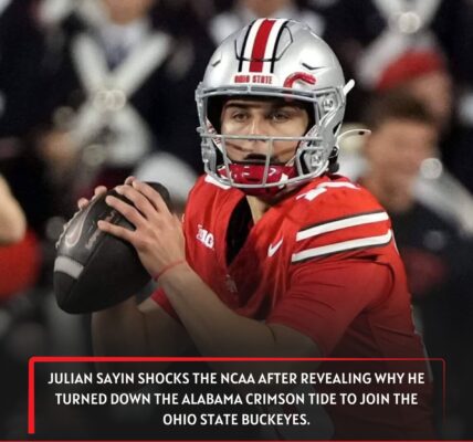 BREAKING NEWS: Julian Sayin shocks the NCAA after revealing why he turned down the Alabama Crimson Tide to join the Ohio State Buckeyes.