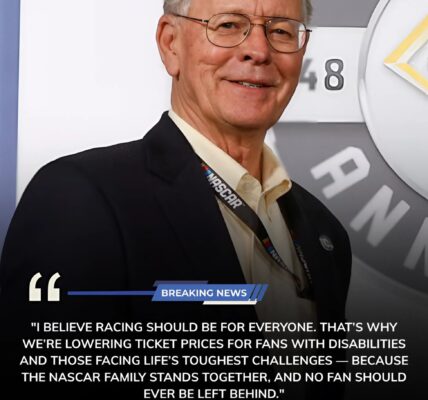 NASCAR CEO Jim France Jr. Announces Ticket Price Reductions for Disabled Fans and Families Facing Hardship