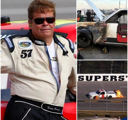 SAD NEWS FROM TALLADEGA: Chaos erupted in the final laps of the NASCAR Truck Series when veteran driver Norm Benning, 73, was rushed to the ambulance after a terrifying fire on the track.