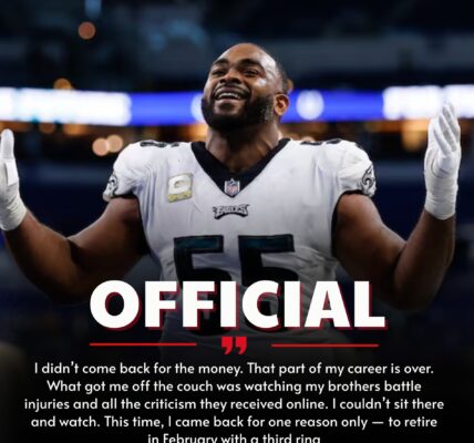 OFFICIAL: Brandon Graham officially signs one-year deal to return to the Eagles after retiring