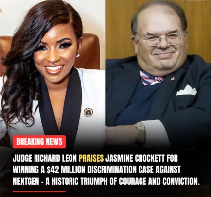 SH0CKING COURTROOM TWIST: Judge Richard Leon stunned everyone as he stood to praise Jasmine Crockett for her fearless performance in the $42M discrimination case against NextGen — a historic victory where courage crushed prejudice!