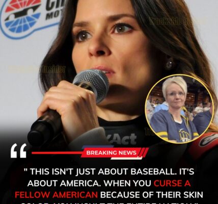 “Low intelligence. National disgrace.” Danica Patrick snapped after a Brewers “Karen” was caught racially abusing Dodgers fans