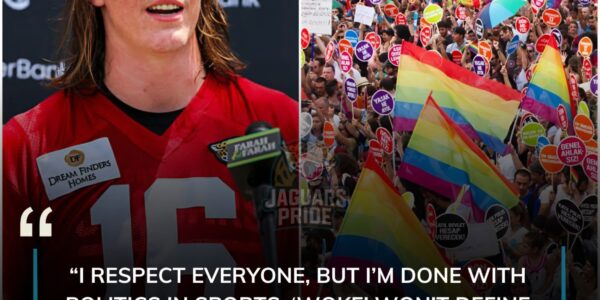 BREAKING NEWS: Jacksonville Jaguars star Trevor Lawrence sparks controversy, announcing he will not participate in Pride Month celebrations — stating “‘WOKE’ shouldn’t be celebrated; football is about unity, not division.”