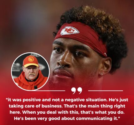 Chiefs Coach Andy Reid Breaks Silence on Josh Simmons’ Absence: “He’s Taking Care of His Family”