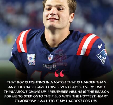 At Gillette tomorrow, there will be a special appearance that few people know about — a very special person will give Drake Maye motivation and strength to defeat the Browns: "I will fight my hardest for him"