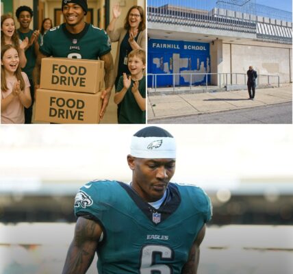 BREAKINGNEWS: DeVonta Smith of the Philadelphia Eagles delivers heartfelt act of generosity, donating tons of food to local schools and calling for better pay for teachers
