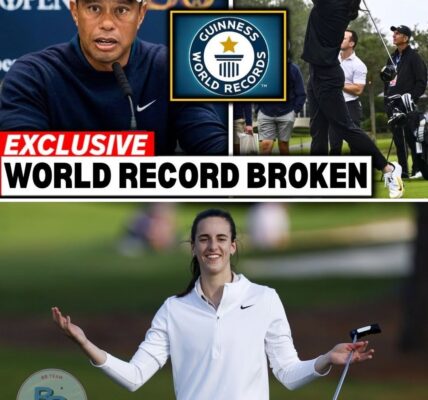 Tiger Woods Left Speechless as Caitlin Clark Shatters Golf World Record, Exposing a "Cold War" of WNBA Silence