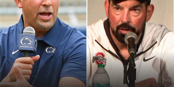 Coach Ryan Day walked out of the press conference with a quizzical smile after hearing a question about Penn State — and said just three words that set social media ablaze, with a slew of theories.