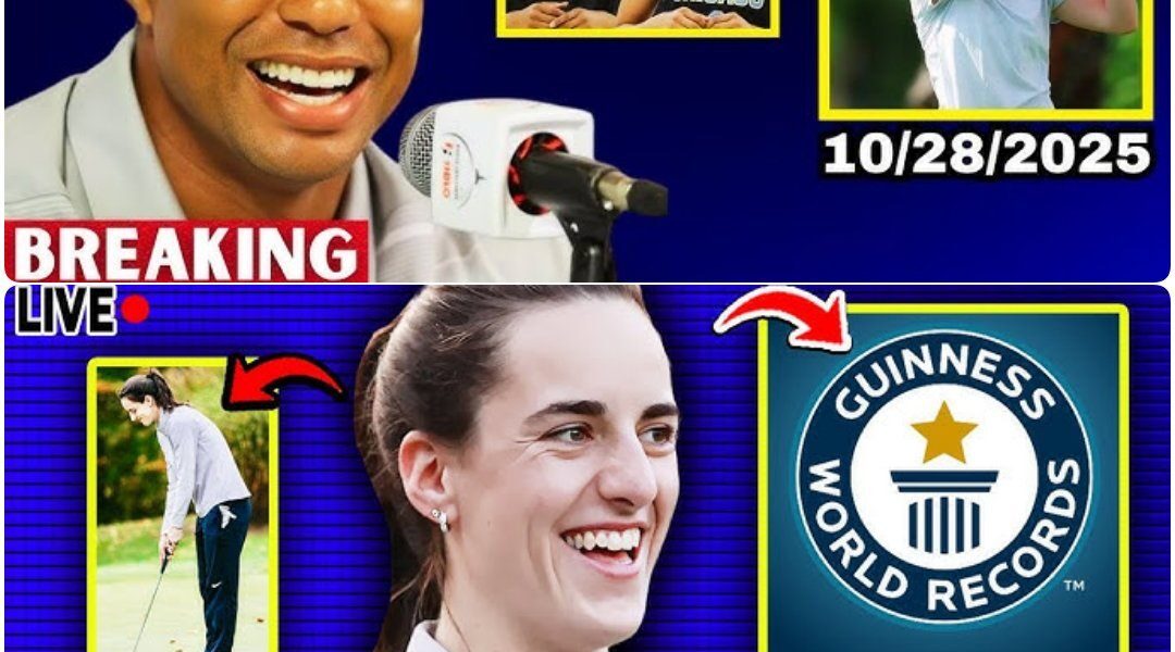 ⛳😱 “Tiger Woods STUNNED — Caitlin Clark Just SHATTERED a Golf World Record!”