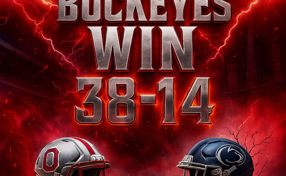 🏈 DOMINANT BUCKEYES CRUSH NITTANY LIONS 38-14 — SAYIN’S FOUR TDs, SECOND-HALF SURGE STEAL THE SPOTLIGHT