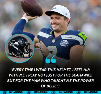Drew Lock Honors Late Grandfather with Seahawks Helmet Tribute, Inspires Locker Room