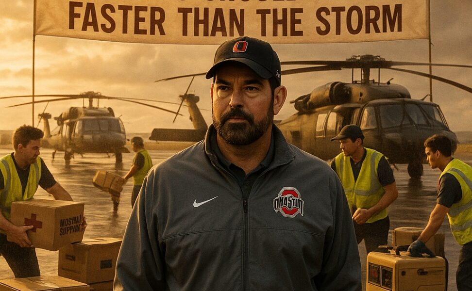 HEARTWARMING: OHIO STATE COACH RYAN DAY SENDS HELICOPTERS LOADED WITH AID TO JAMAICA, DECLARING: “KINDNESS SHOULD TRAVEL FASTER THAN THE STORM.” 🌪️🏈