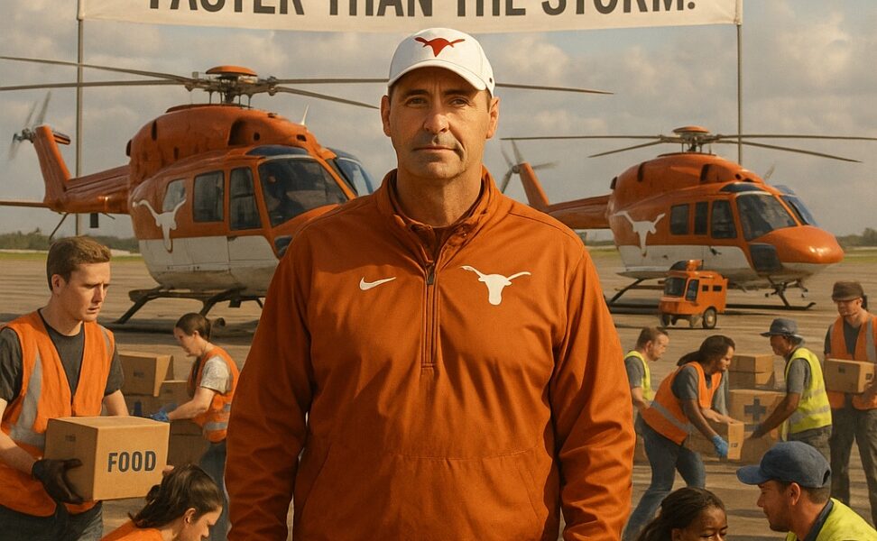 HEARTWARMING: TEXAS COACH STEVE SARKISIAN SENDS HELICOPTERS LOADED WITH AID TO JAMAICA, DECLARING: “KINDNESS SHOULD TRAVEL FASTER THAN THE STORM.” 🌪️🏈
