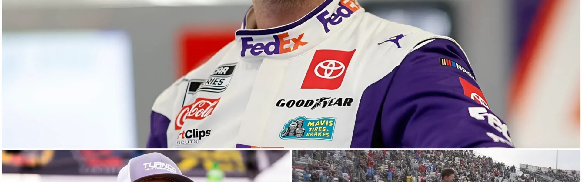 Denny Hamlin shocks NASCAR: “It’s over.” Tearful farewell leaves garage silent — Chase Elliott’s reaction breaks every fan’s heart.