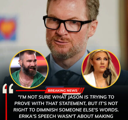 NASCAR Legend Dale Earnhardt Jr. Defends Erika Kirk After Jason Kelce’s Harsh Criticism