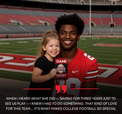 BREAKINGNEWS: A young girl’s 3-year dream comes true — Caleb Downs’ incredible act of kindness brings Ohio Stadium to tears