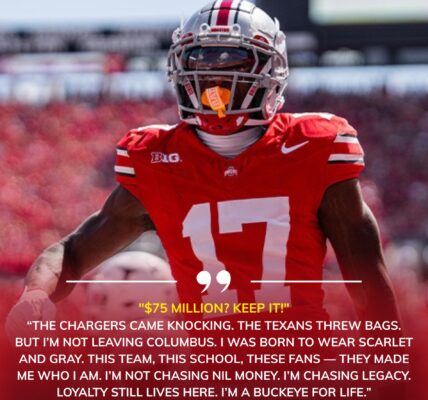 BREAKING NEWS: “$75 Million? NO THANK YOU!” — Carnell Tate Stuns College Football by Turning Down Massive NIL Deals to Stay Loyal to Ohio State: “I’m a Buckeye for Life!”