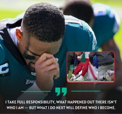 BREAKINGNEWS: Philadelphia Eagles quarterback takes full responsibility after controversial hit on Cam kattebo — emotional reaction inside locker room changes the team’s entire week