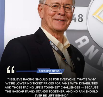 NASCAR CEO Jim France Jr. Announces Ticket Price Reductions for Disabled Fans and Families Facing Hardship