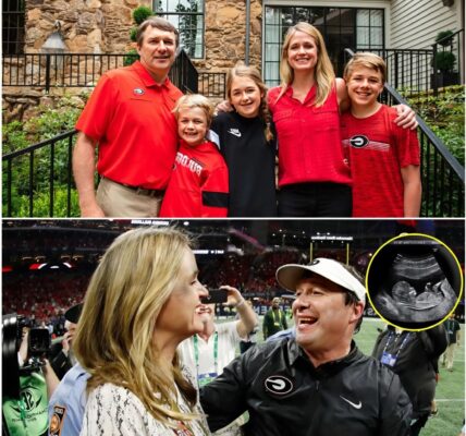 Congratulations: Georgia Bulldogs head coach Kirby Ѕmart has shared the joyful news that his wife is currently nine weeks pregnant, and the couple is expecting their fourth child