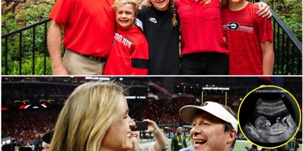 Congratulations: Georgia Bulldogs head coach Kirby Ѕmart has shared the joyful news that his wife is currently nine weeks pregnant, and the couple is expecting their fourth child