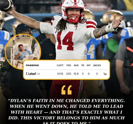 Brotherhood in Scarlet: TJ Lateef’s Emotional Tribute to Dylan Raiola After Nebraska’s 28–21 Win Over UCLA