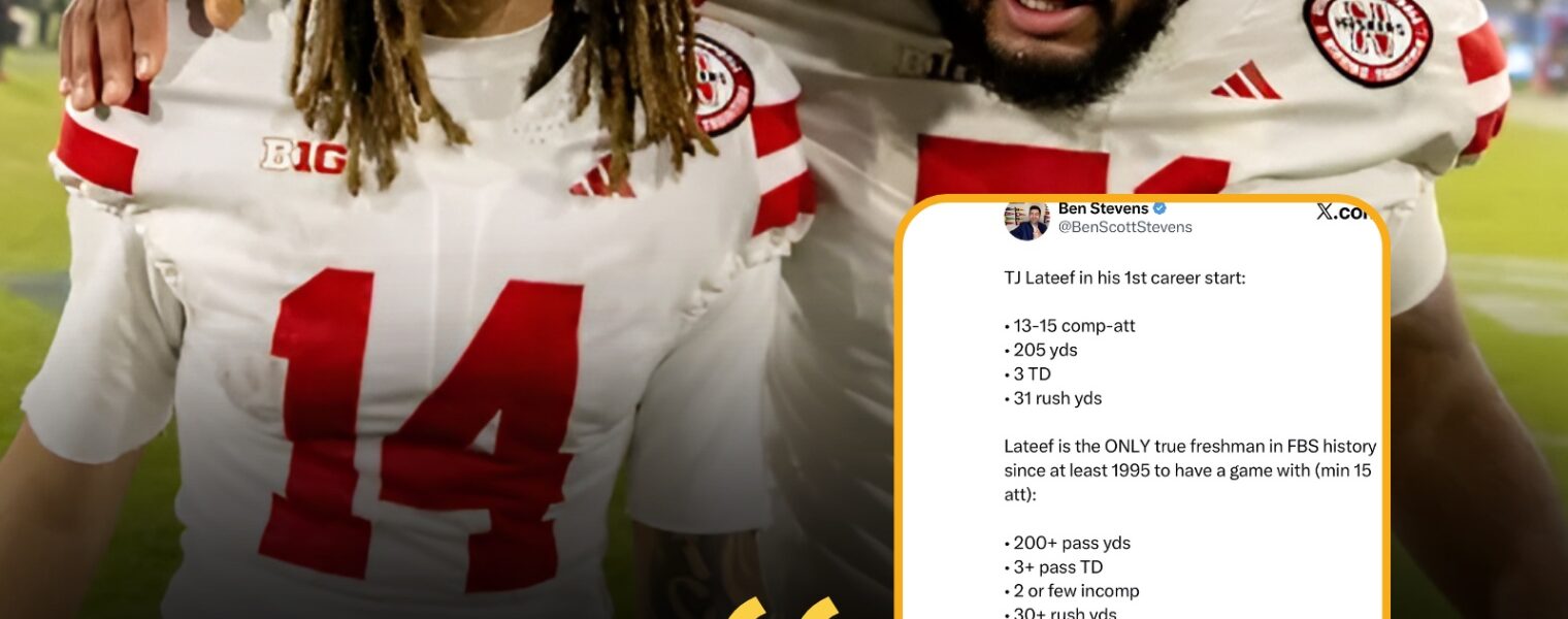 TJ Lateef Breaks Out, Honors Dylan Raiola in Nebraska’s Thrilling Win Over UCLA