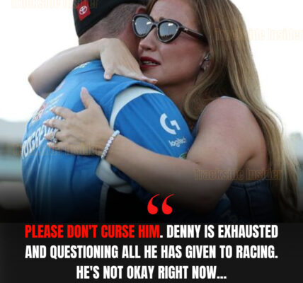BREAKING: Denny Hamlin’s wife, Jordan Fish, finally spoke out after the NASCAR Cup Series finale — admitting Hamlin was “not okay” after days of angry fans attacking him online