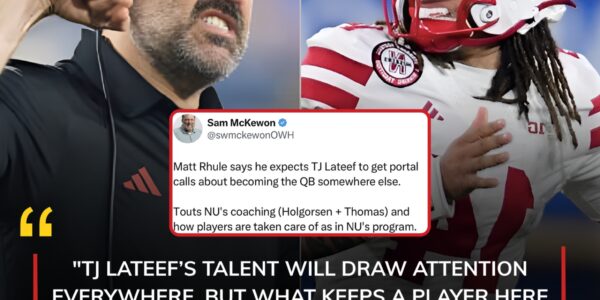 Matt Rhule Predicts Star QB TJ Lateef Will Receive Transfer Portal Calls — Praises Nebraska’s Coaching and Player Care as Key to Retention