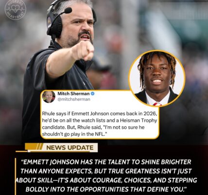 Matt Rhule Hints Emmett Johnson Could Dominate 2026 College Football — But Questions NFL Future!