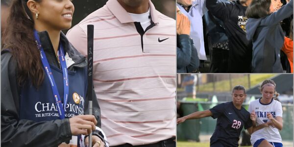 The Woods Family Celebration: A Heartwarming Moment in Sports History Charlie Woods Takes Center Stage