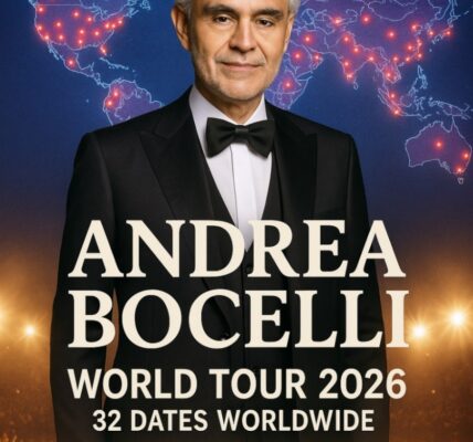 BREAKING NEWS: Andrea Bocelli World Tour 2026 Announced — 32 Dates Across North America, Europe, and Asia!