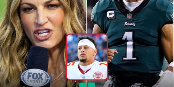 BREAKINGNEWS: Erin Andrews shocks the NFL world with daring statement — “Has America moved on from Mahomes?” and crowns Jalen Hurts as the nation’s new quarterback