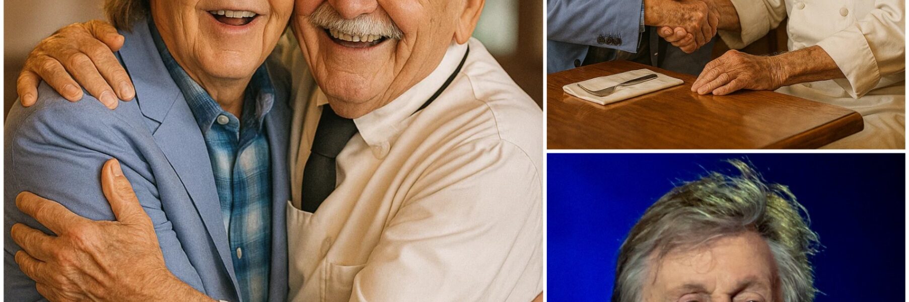 Paul McCartney reunites with his teenage savior chef, surprising him, leaving the entire restaurant in tears of joy.