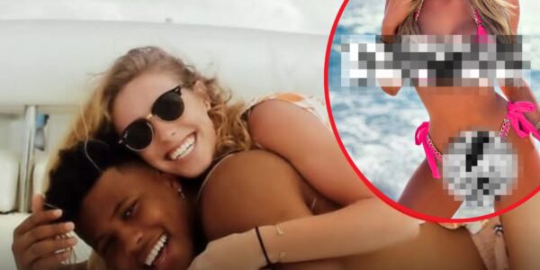 Saquon Barkley’s girlfriend, Anna Congdon, continues to make social media drool after leaked images of her in a tiny pink bikini on the beach, showcasing her alluring figure like we’ve never seen before!