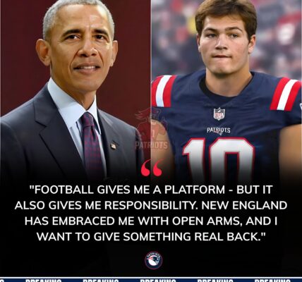 BREAKING: After Barack Obama’s nationwide appeal to fight hunger, New England Patriots quarterback Drake Maye