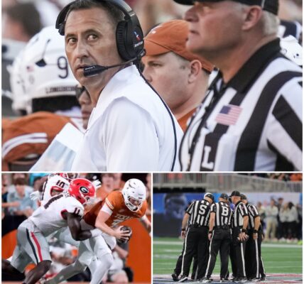 Breaking News Report: NCAA Suspends Officiating Crew After Texas–Georgia Controversy; Steve Sarkisian’s Five Words Ignite National Firestorm