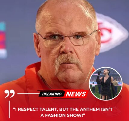 NFL EXPLOSION! Coach Andy Reid BLASTS Singer Karina Pasiaan Over National Anthem Outfit – Sparks Outrage Across the League