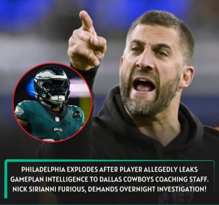Philadelphia explodes after player allegedly leaks gameplan intelligence to Dallas Cowboys coaching staff. Nick Sirianni furious, demands overnight investigation!